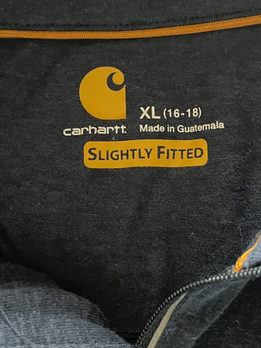Carhartt  1/4 Zip Slightly Fitted Pullover Men XL Blue Relaxed Force Lightweight - Picture 7 of 10